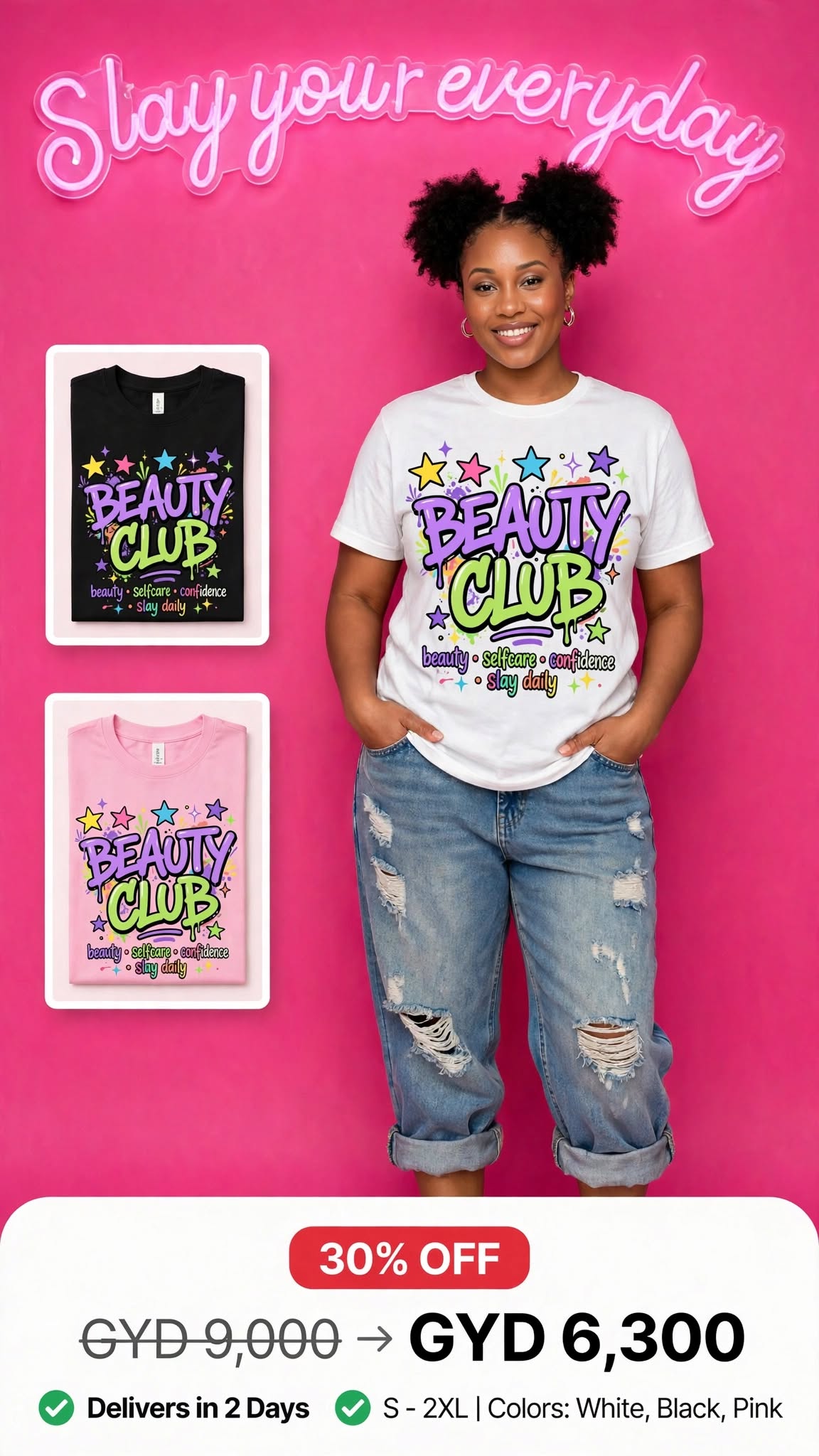 Printed Beauty Club Tee