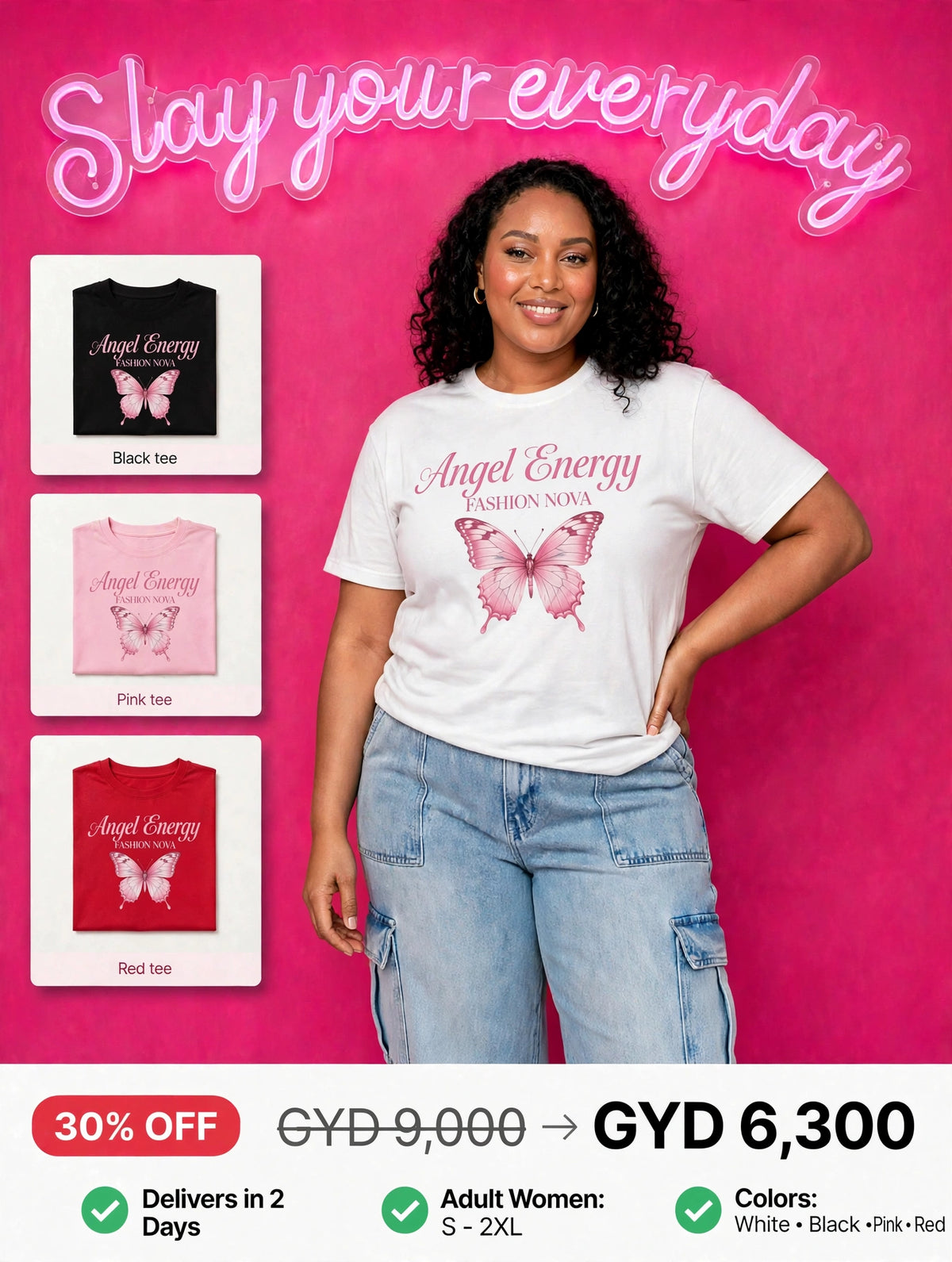 Printed Angel Energy Tee