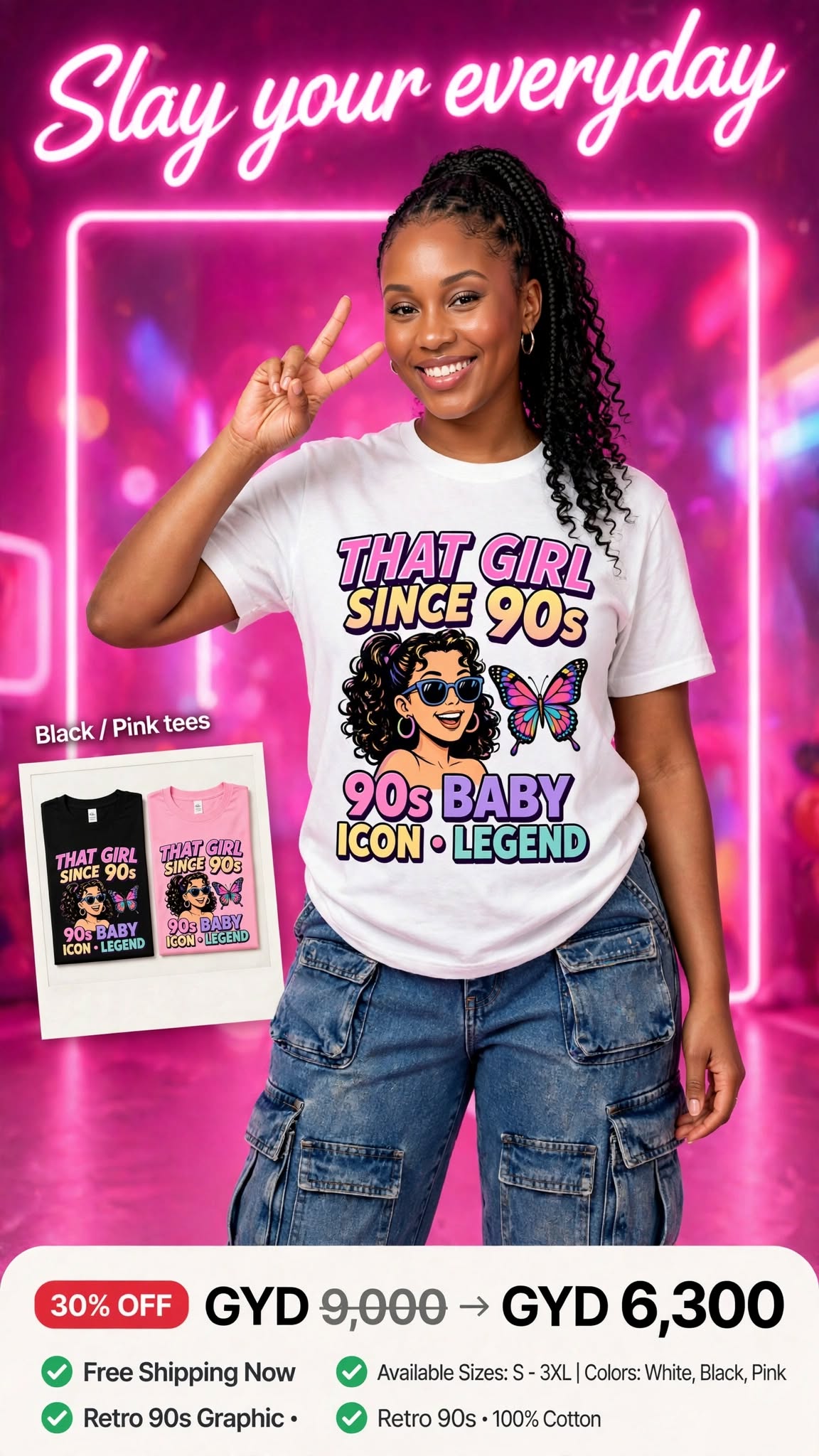 Printed that Girl 90s Tee