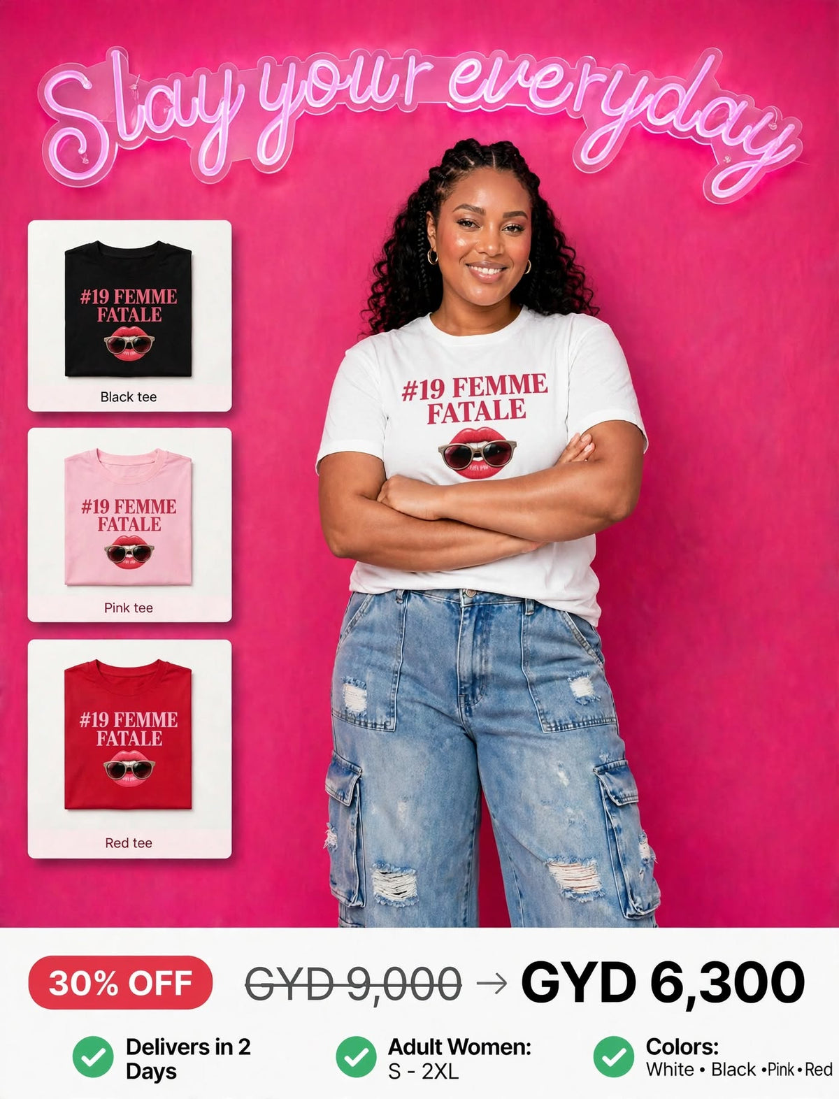 Printed Femme Fatale Tee