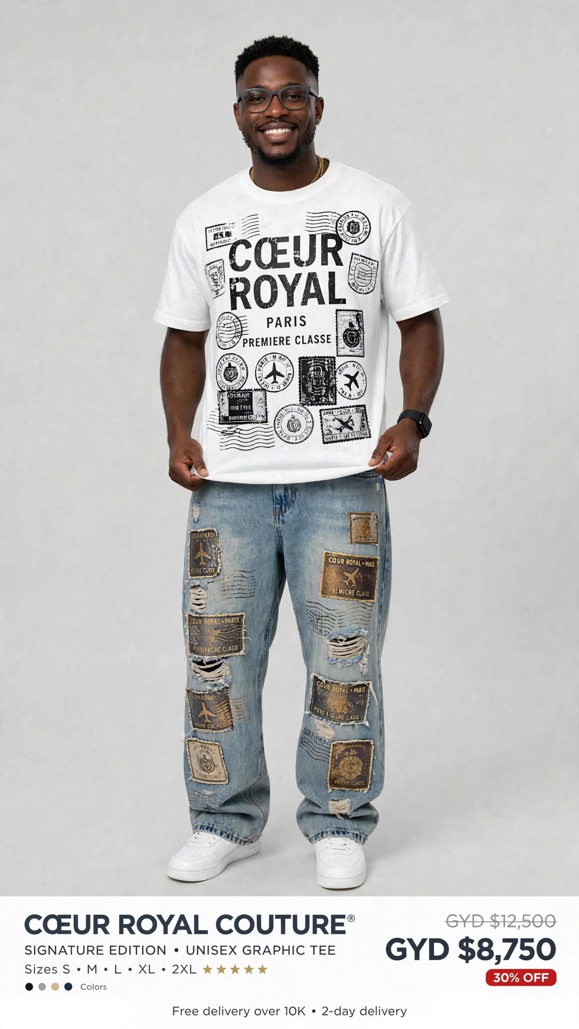 Coeur Royal Paris Couture Printed tee #SE14