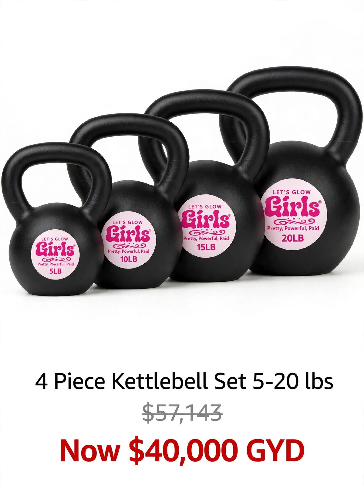 LGG Women's kettlebell Set (4pc)
