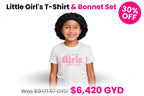 LGG Little Girl's Tee & Bonnet Set