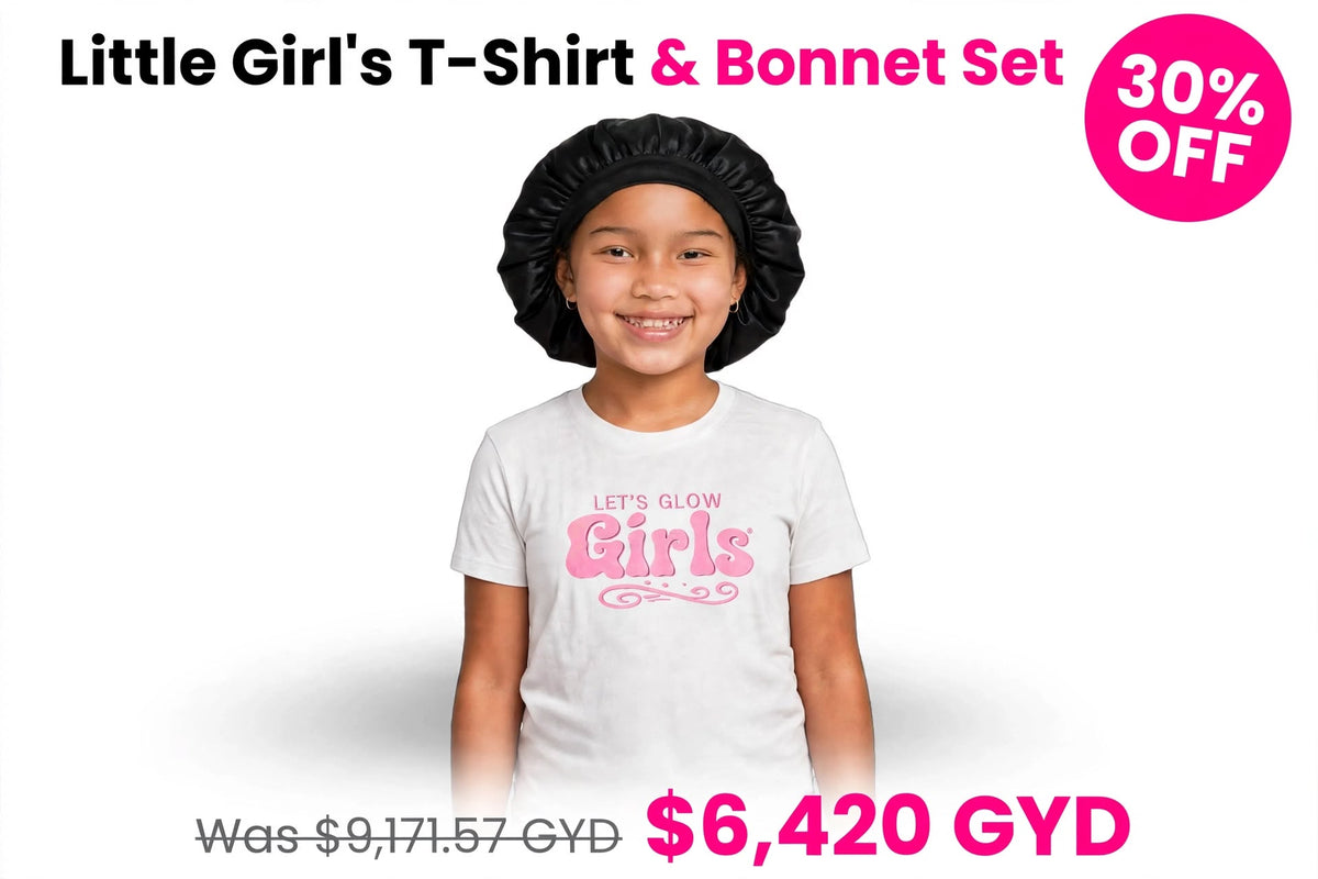 LGG Little Girl's Tee & Bonnet Set