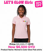 Glow Women's Polo Tshirts (Left chest)
