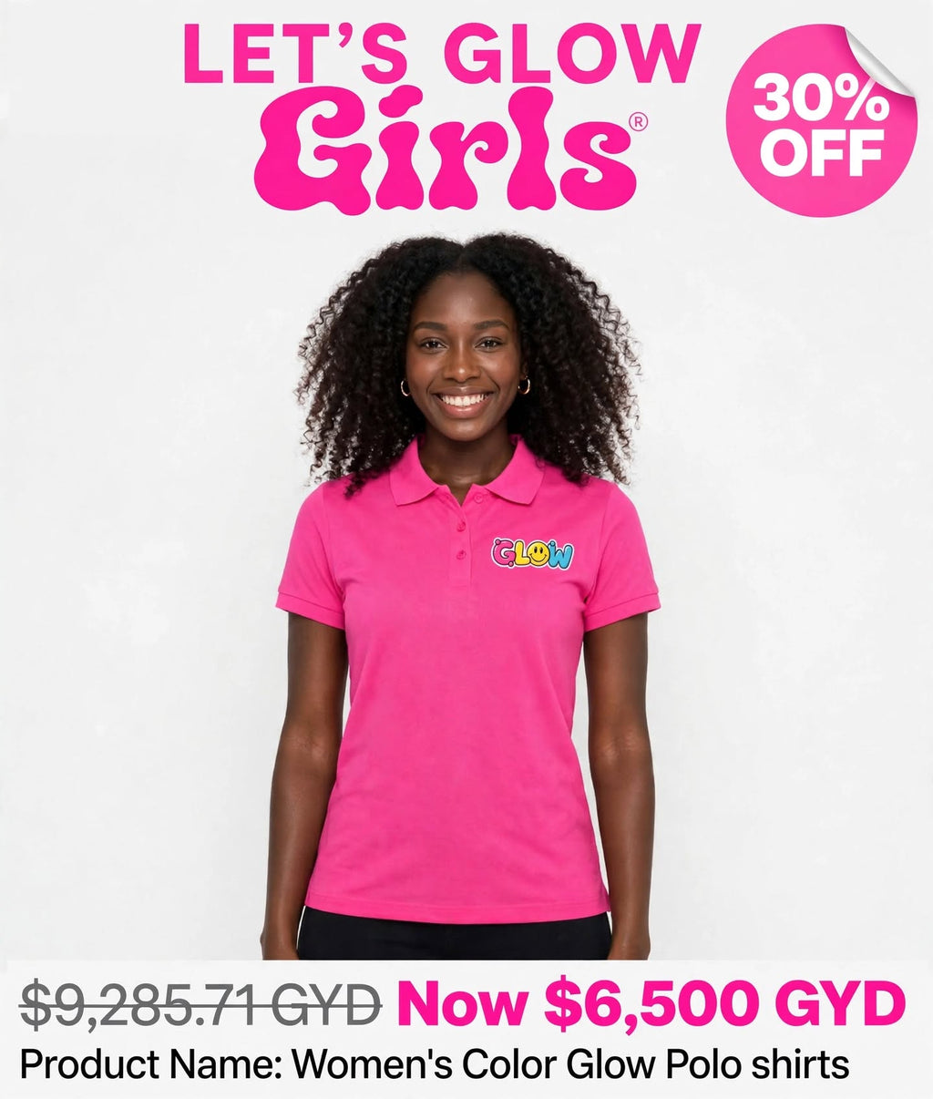 Glow Women's Polo Tshirts (Left chest)