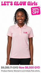 LGG Initials Women's Polo Tshirts (Left Print)