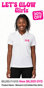 LGG Initials Women's Polo Tshirts (Left Print)