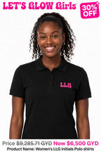 LGG Initials Women's Polo Tshirts (Left Print)