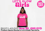 LGG Initials Women's  Printed Tshirts (full print).