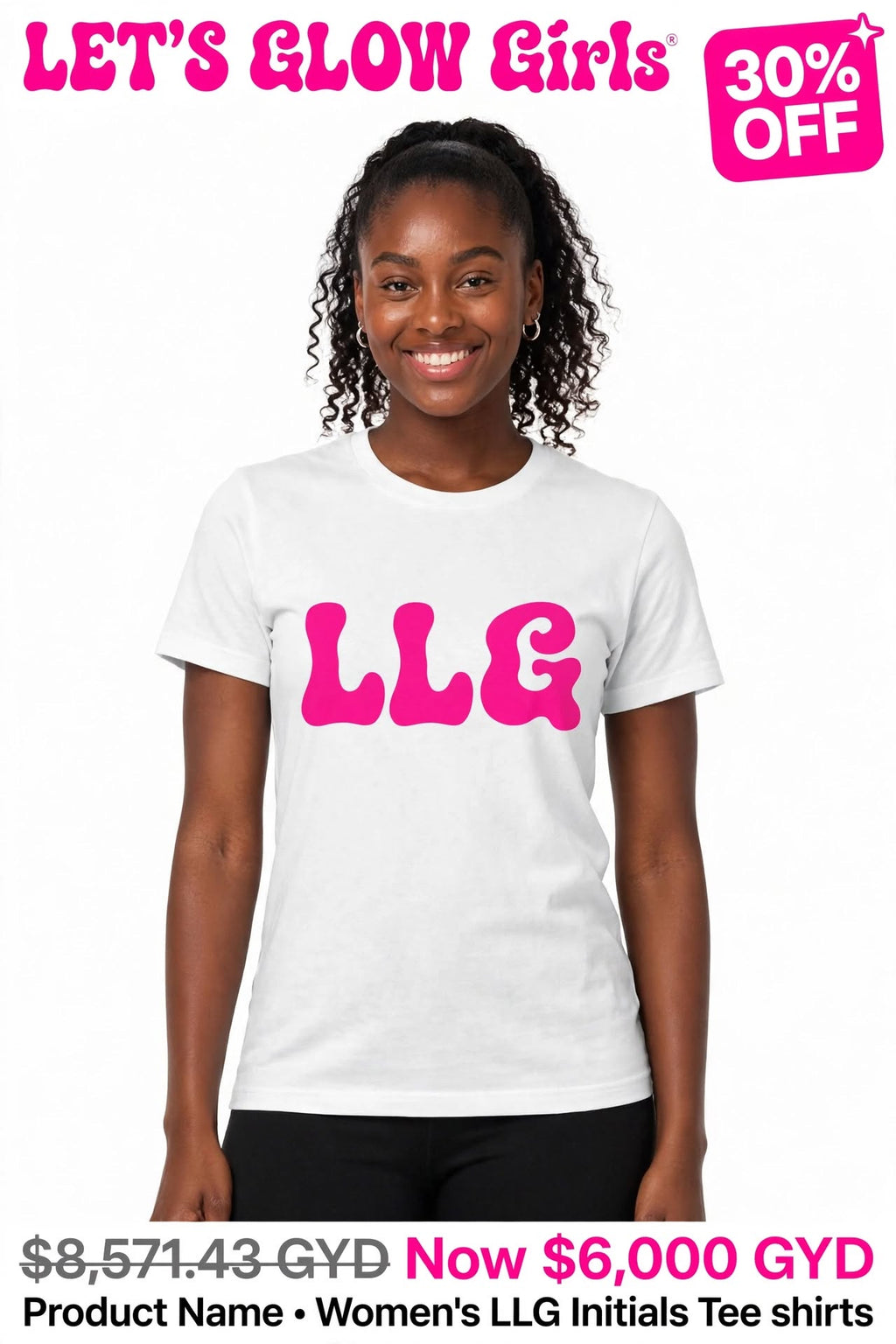 LGG Initials Women's  Printed Tshirts (full print)
