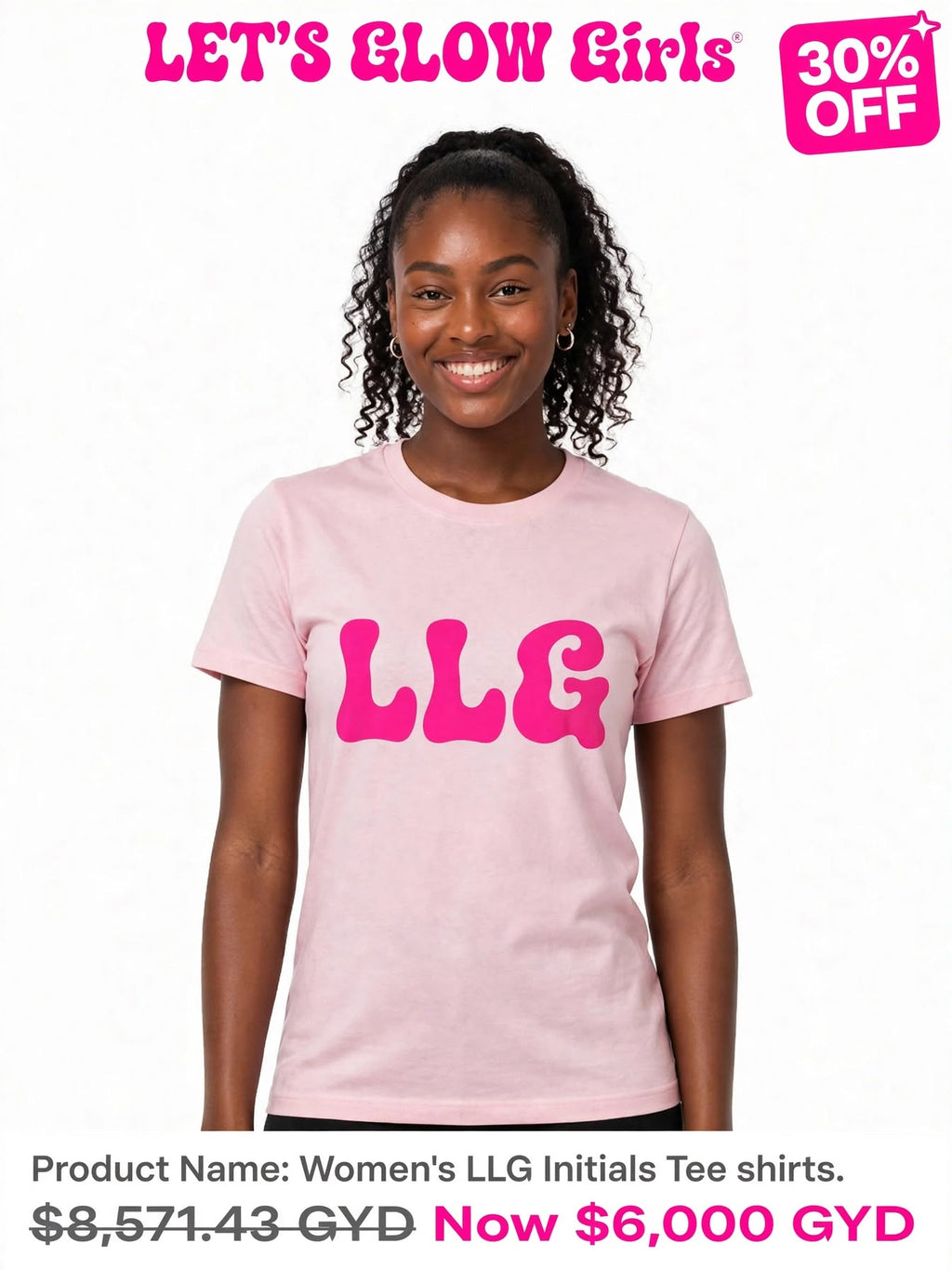 LGG Initials Women's  Printed Tshirts (full print)