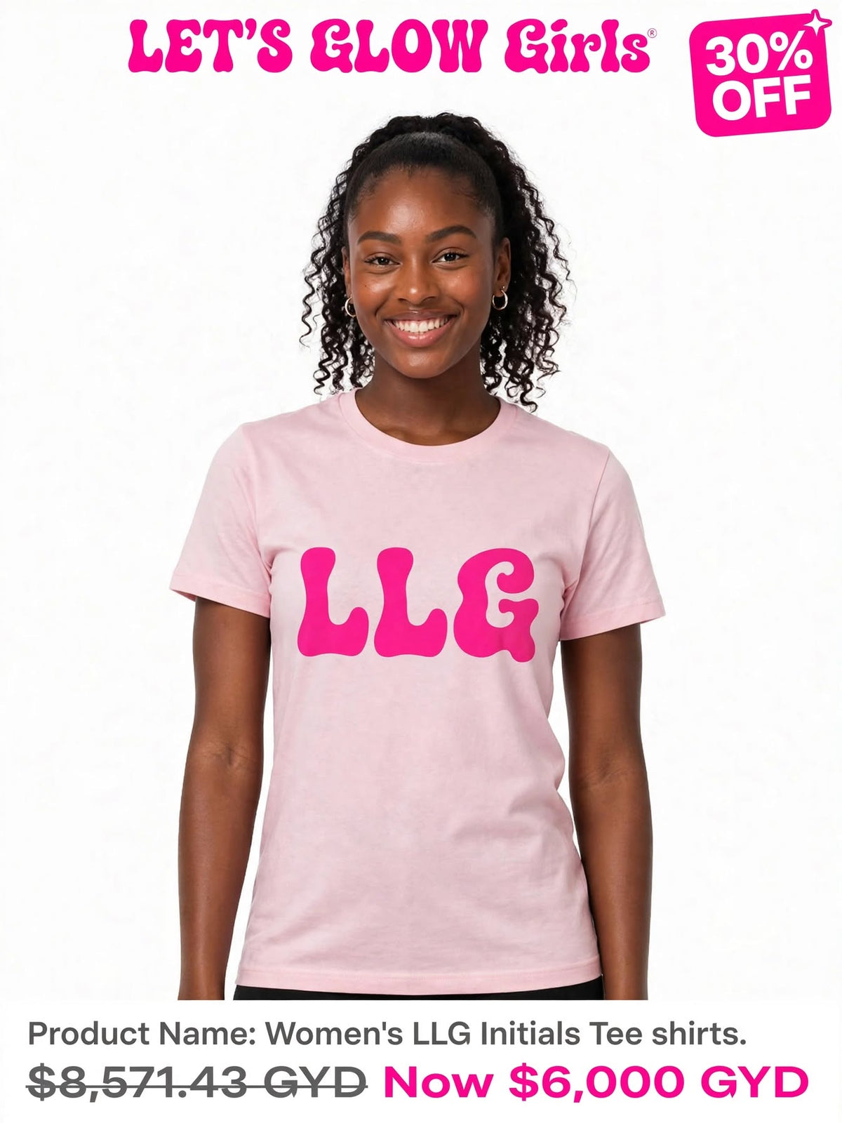 LGG Initials Women's  Printed Tshirts (full print)