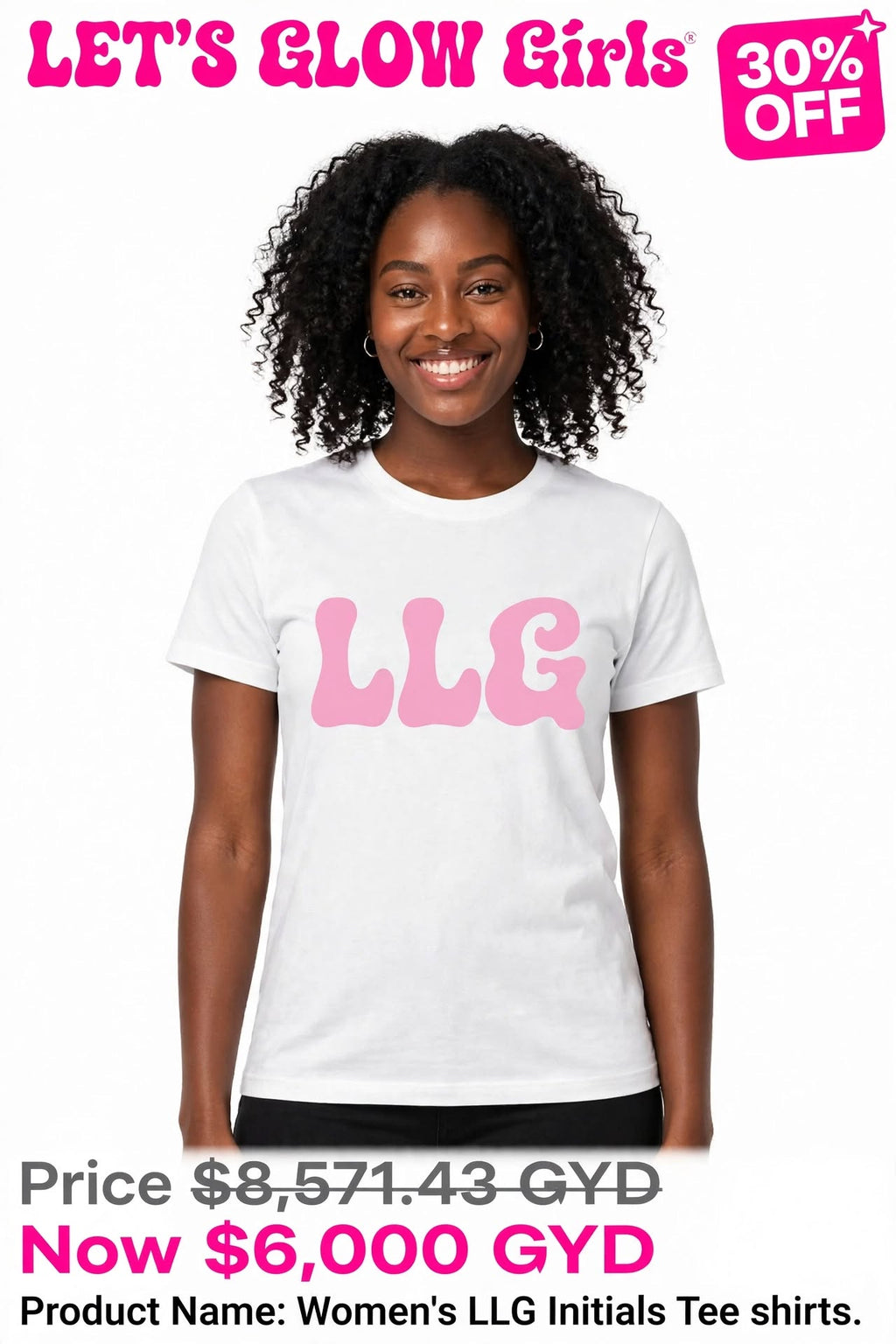 LGG Initials Women's  Printed Tshirts (full print).