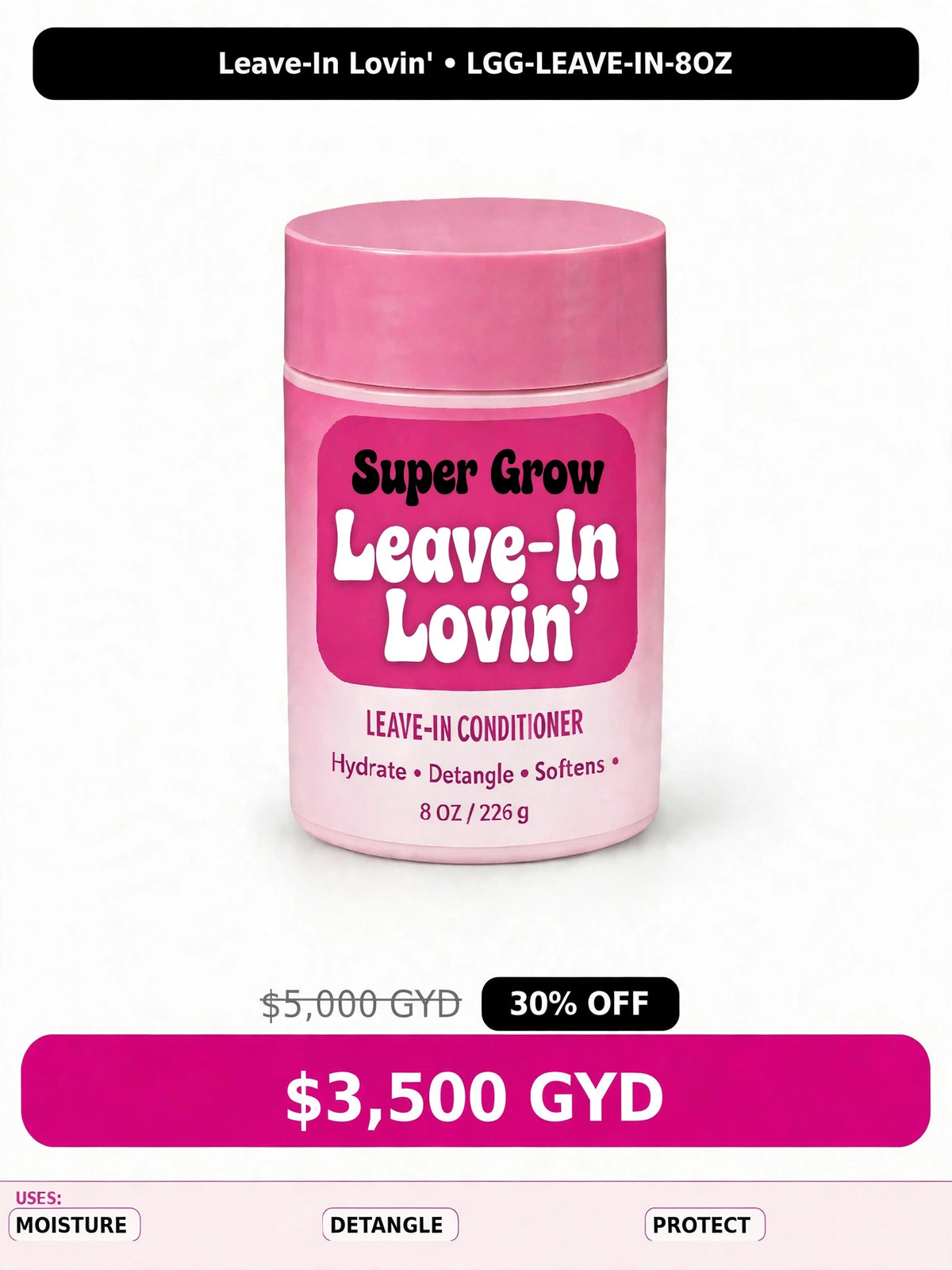 LGG super grow leave in 8oz