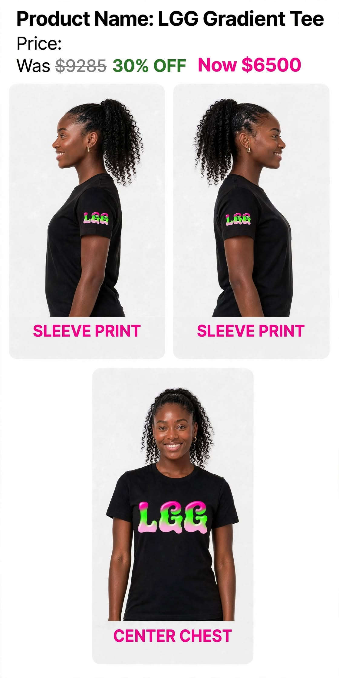 LGG Gradient style Women's Polo Tshirts (Left Print)
