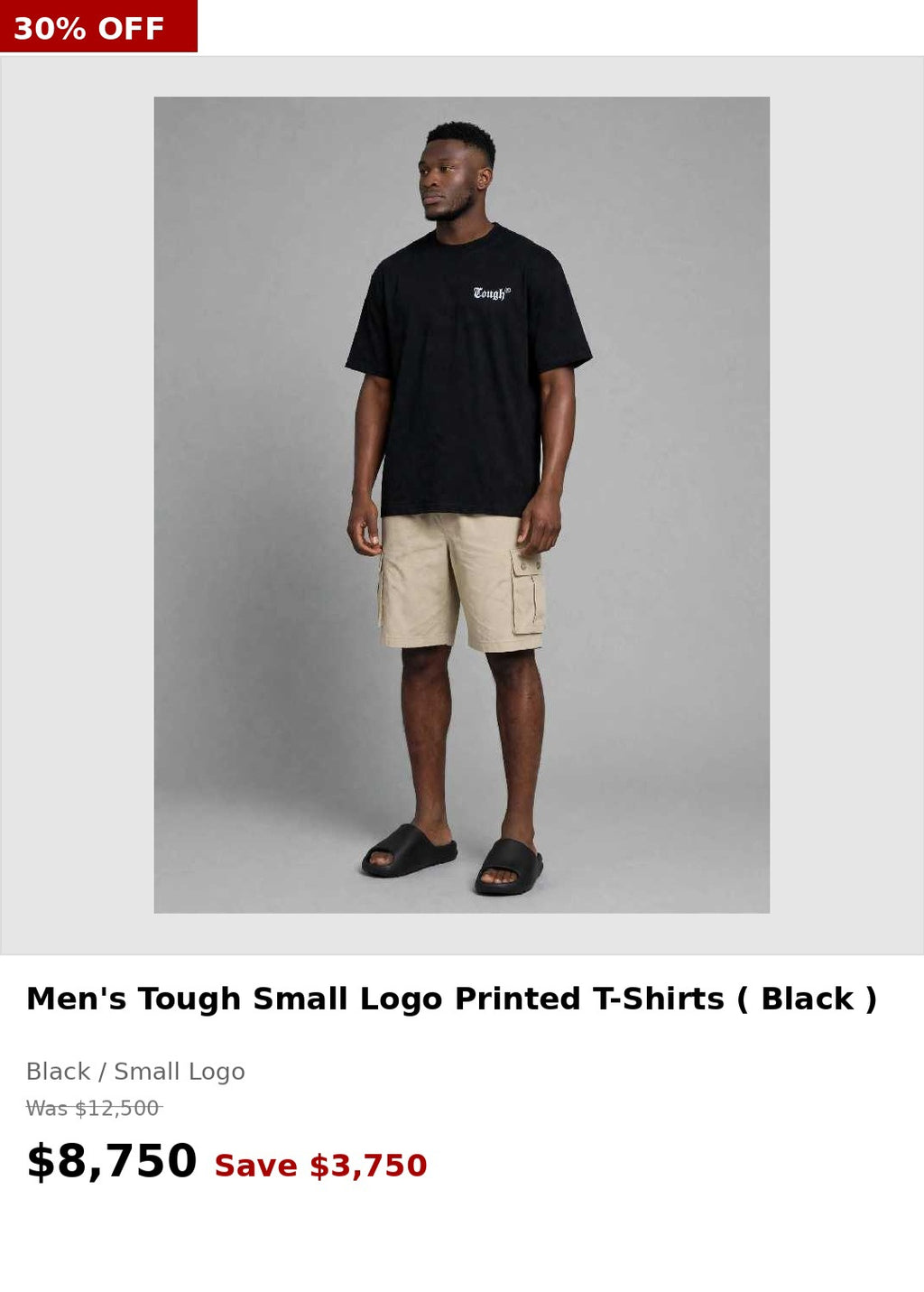 Tough Men's mini logo Printed Tshirt