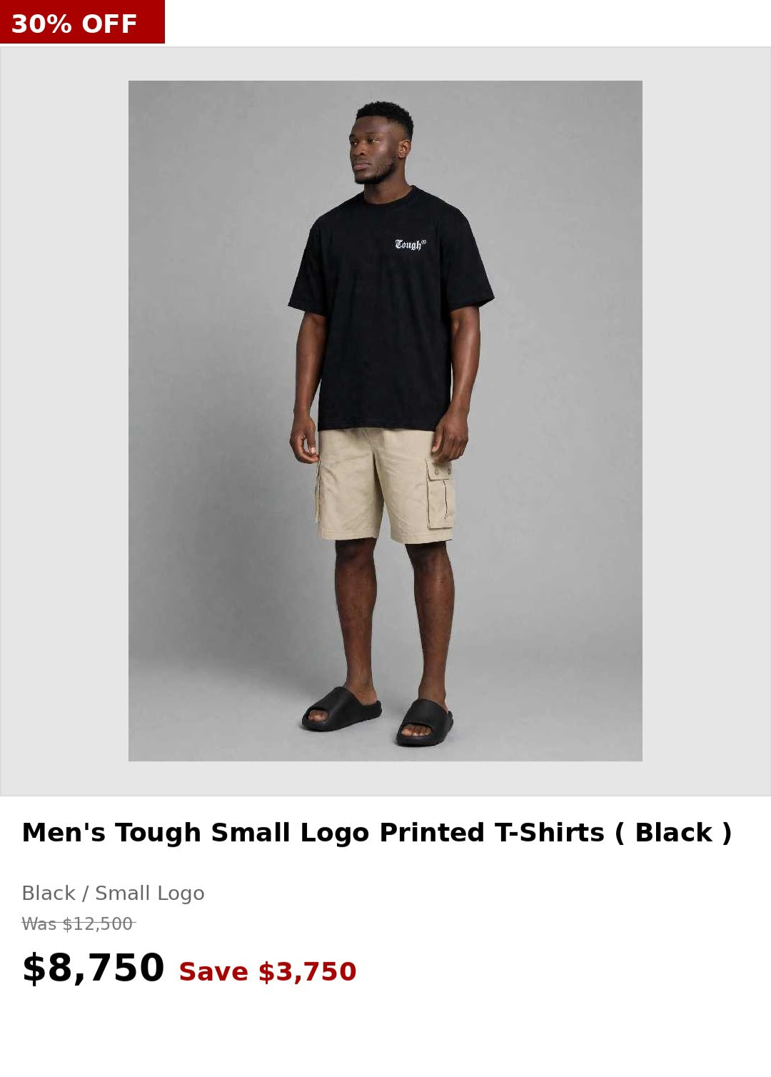 Tough Men's mini logo Printed Tshirt