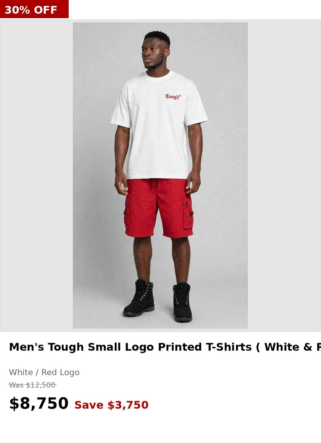 Tough Men's mini logo Printed Tshirt