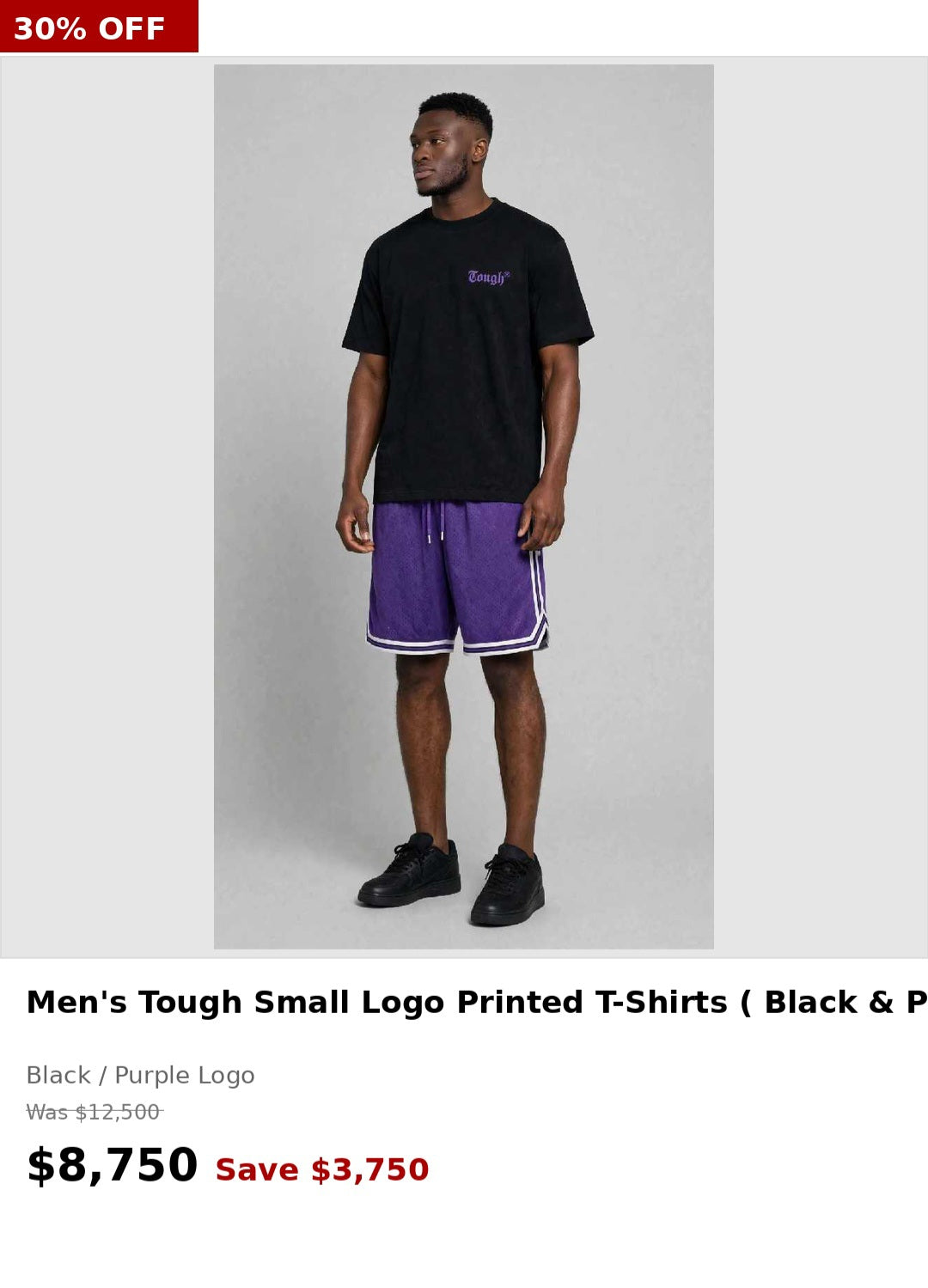 Tough Men's mini logo Printed Tshirt