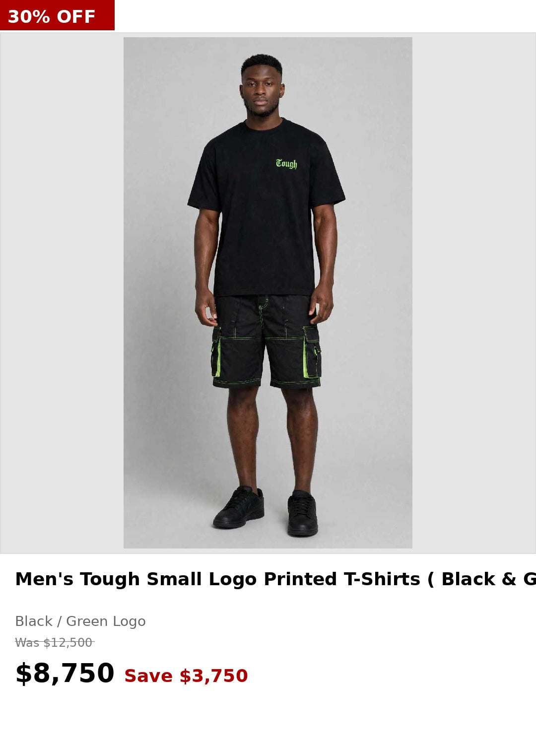 Tough Men's mini logo Printed Tshirt
