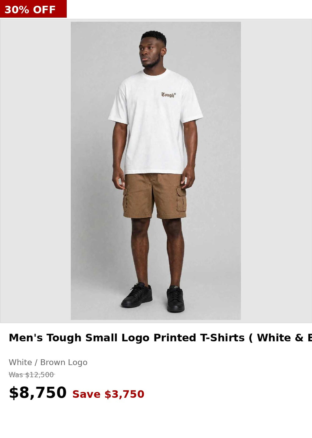 Tough Men's mini logo Printed Tshirt