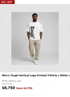Tough Men's Large Vertical Printed Tshirt