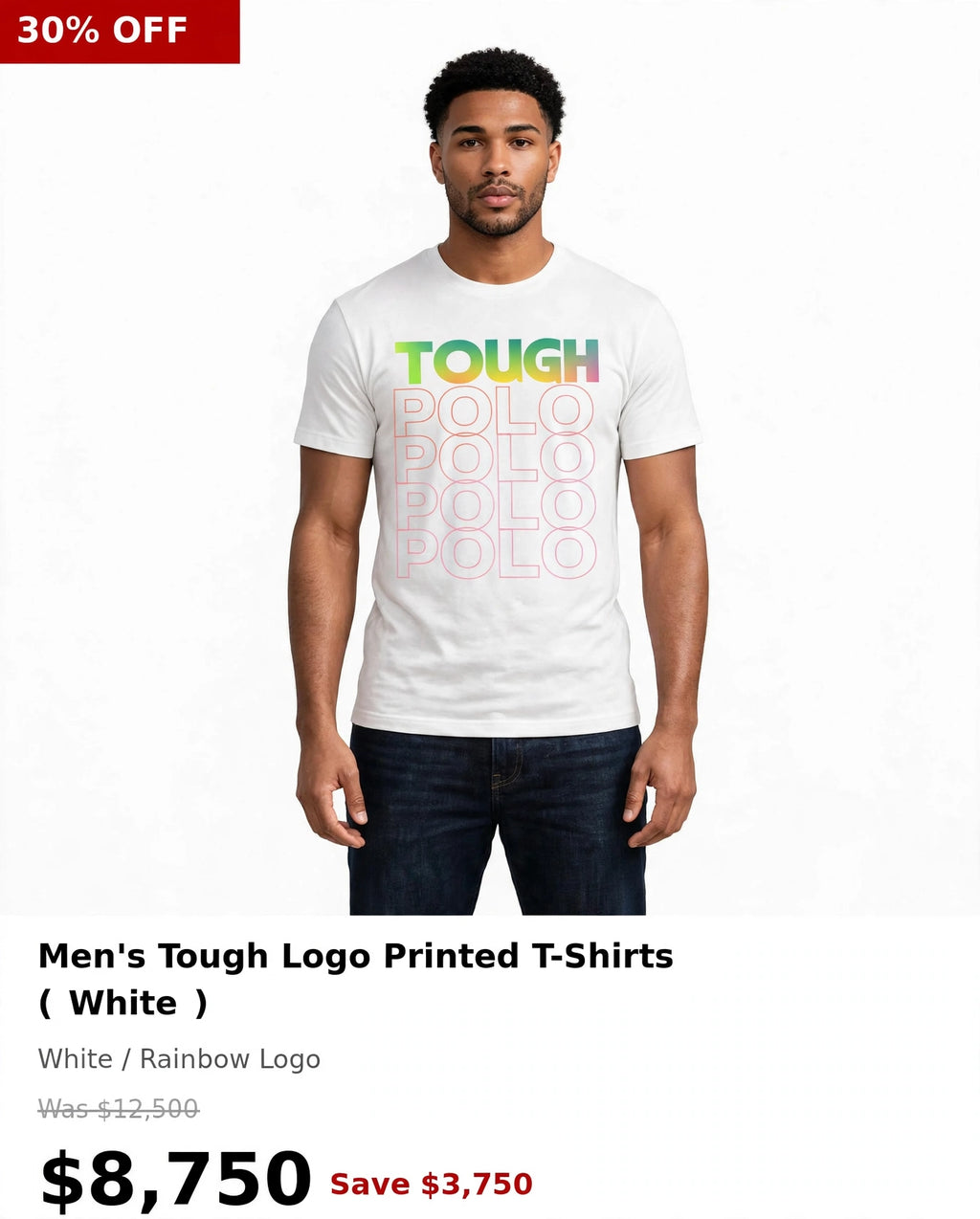 Tough Men's recurring logo printed Tshirt