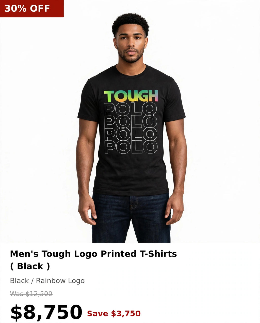 Tough Men's recurring logo printed Tshirt