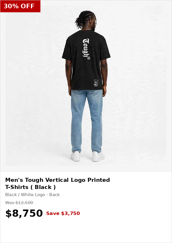 Tough back print/mini front print logo Tshirt
