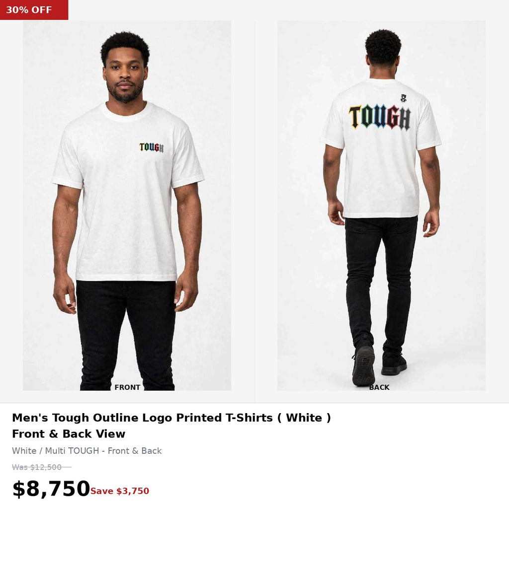 Tough Frint/back print logo Tshirt
