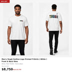 Tough Frint/back print logo Tshirt