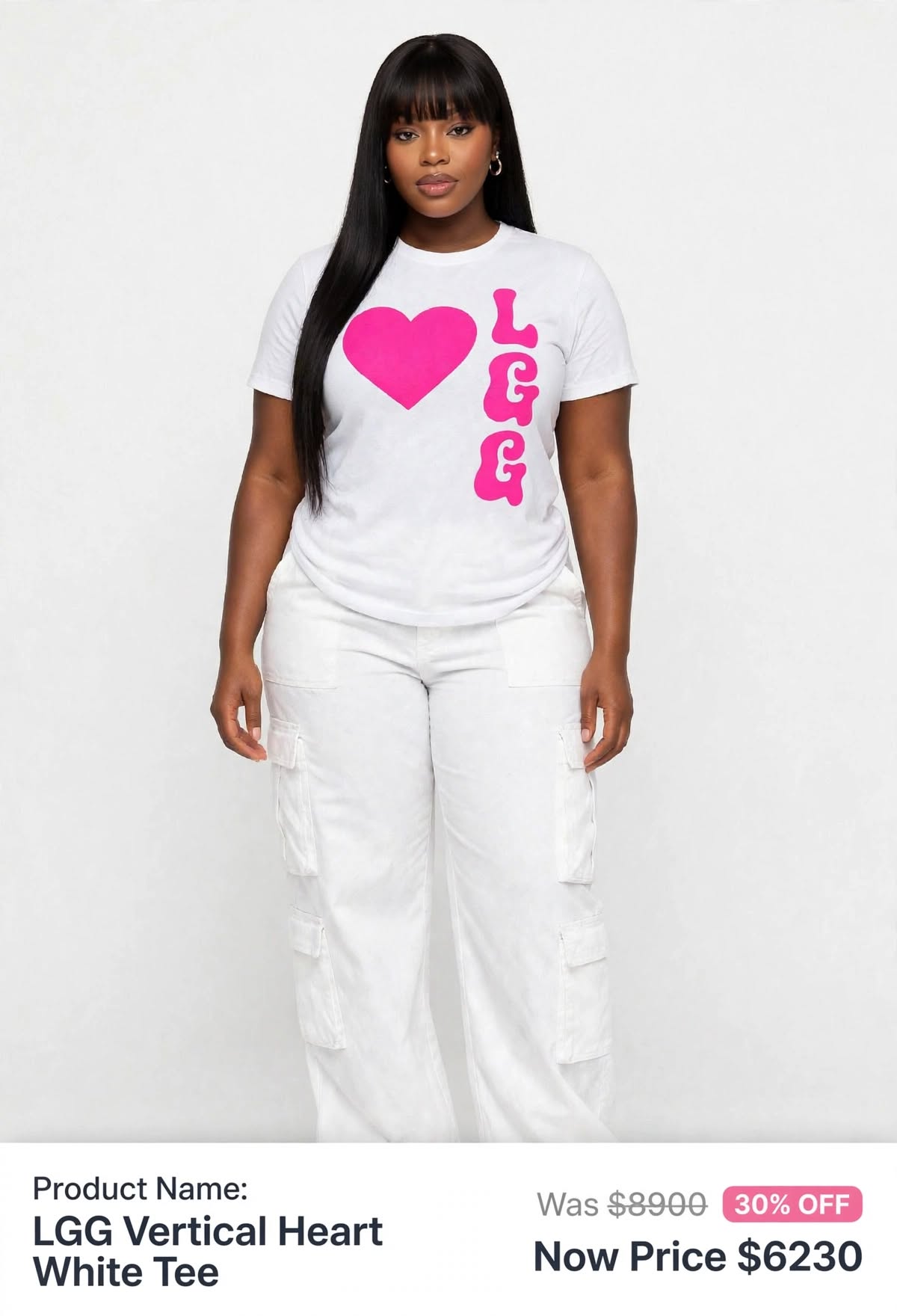 LGG Women's vertical heart Tshirts