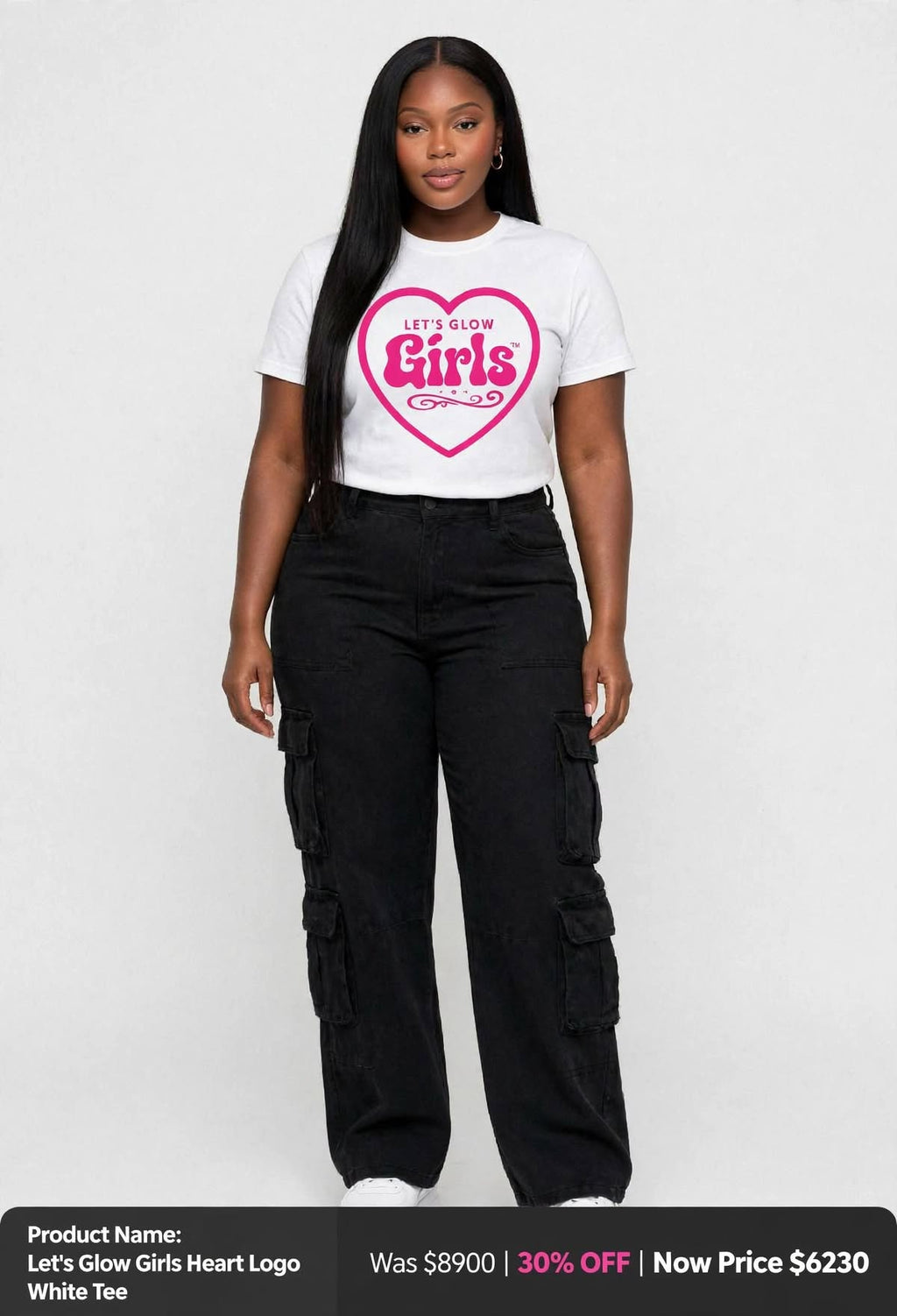 Lets Glow Girls logo Tshirts