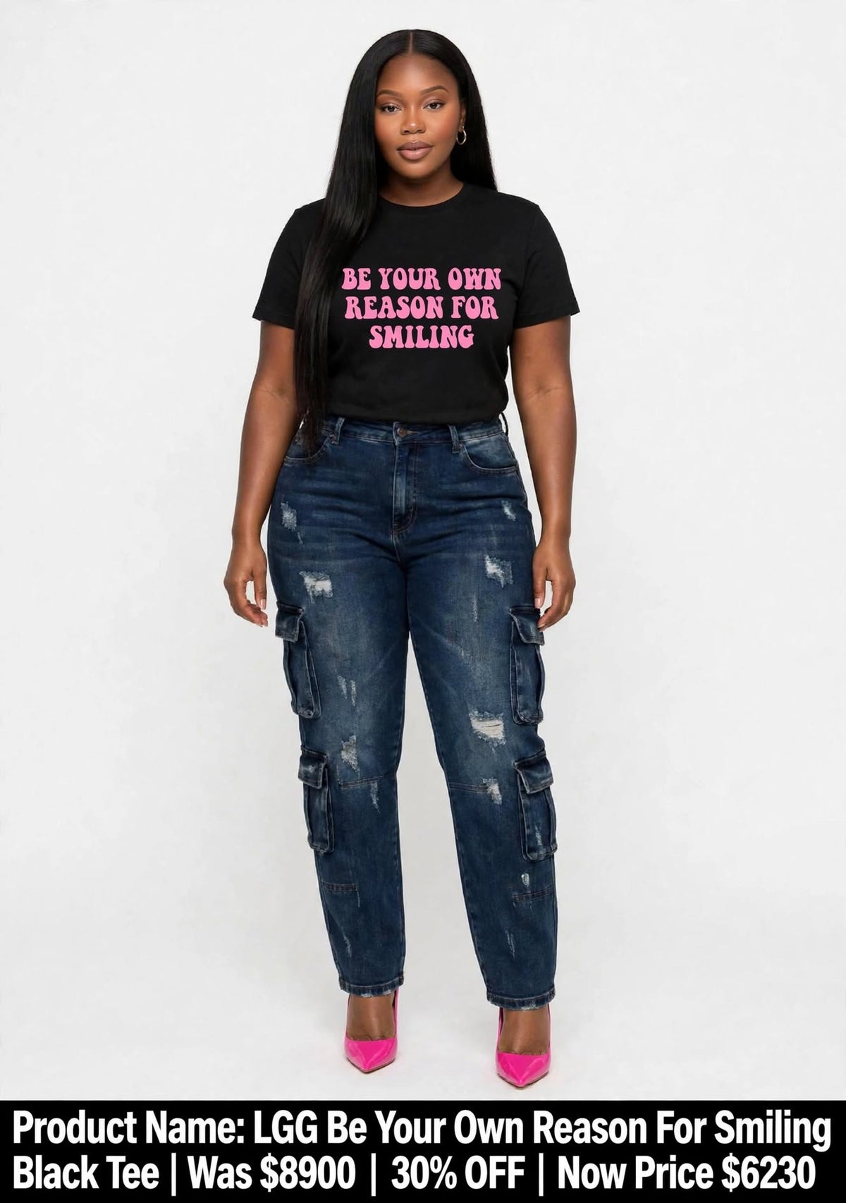 Be your own reason for smiling printed tshirts