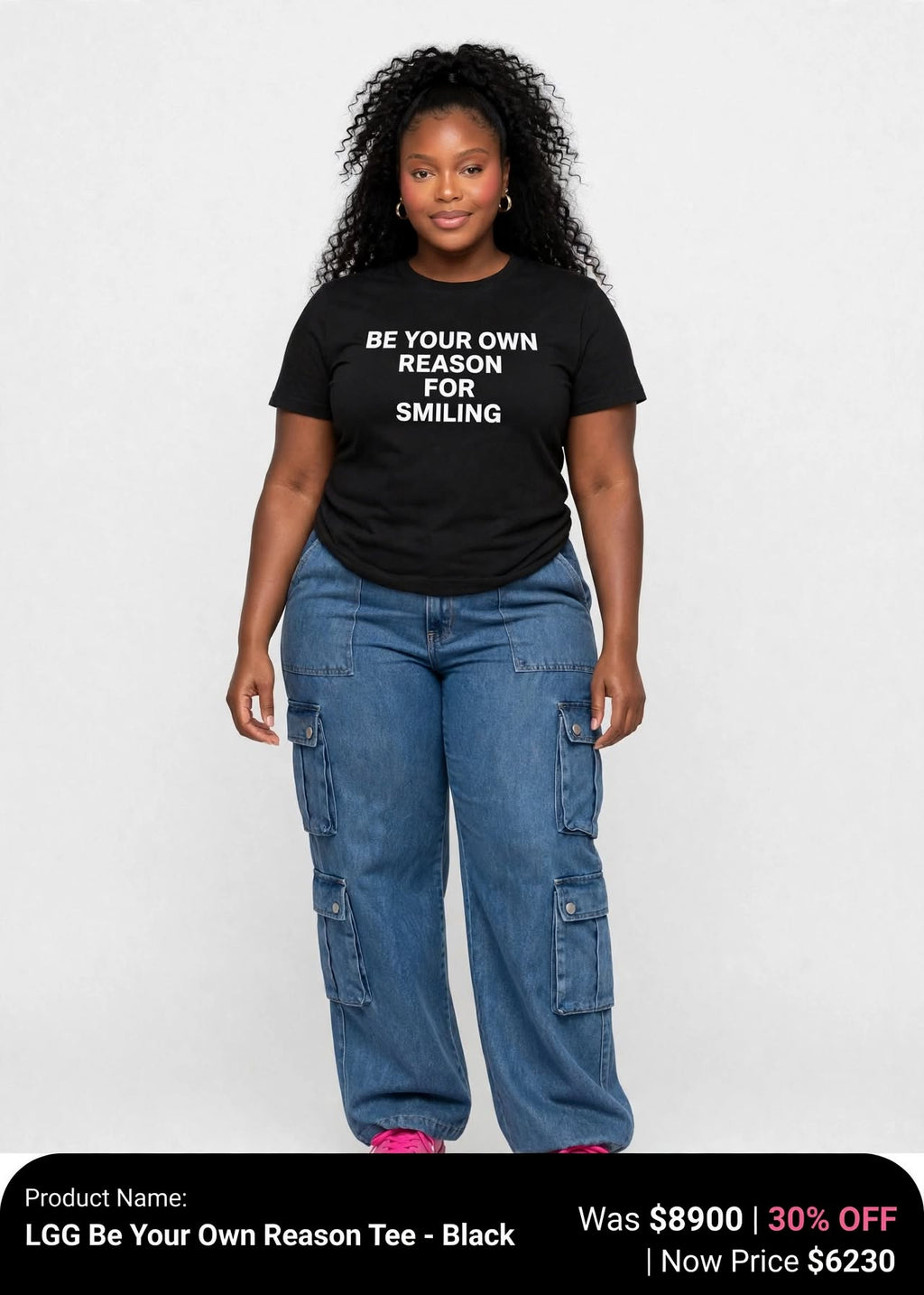 Be your own reason for smiling printed tshirts