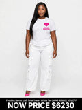 Heart left chest printed tshirt