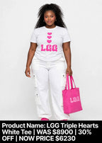 LGG Women's heart Tshirts