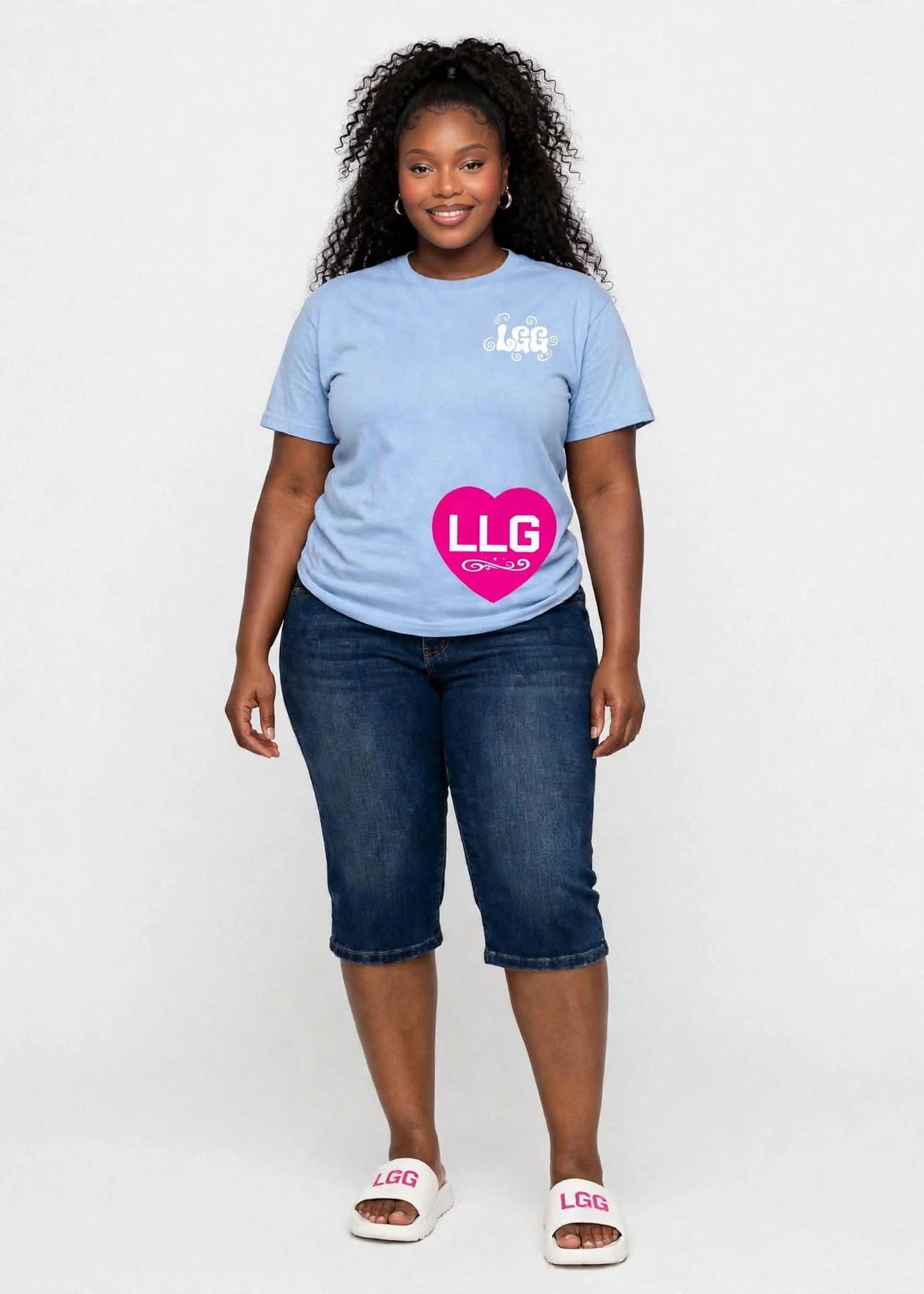 Lgg side bottom  printed tshirt