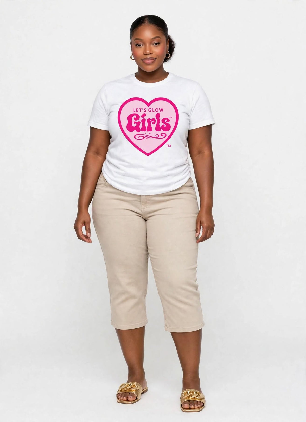 Lets Glow Girls logo Tshirts