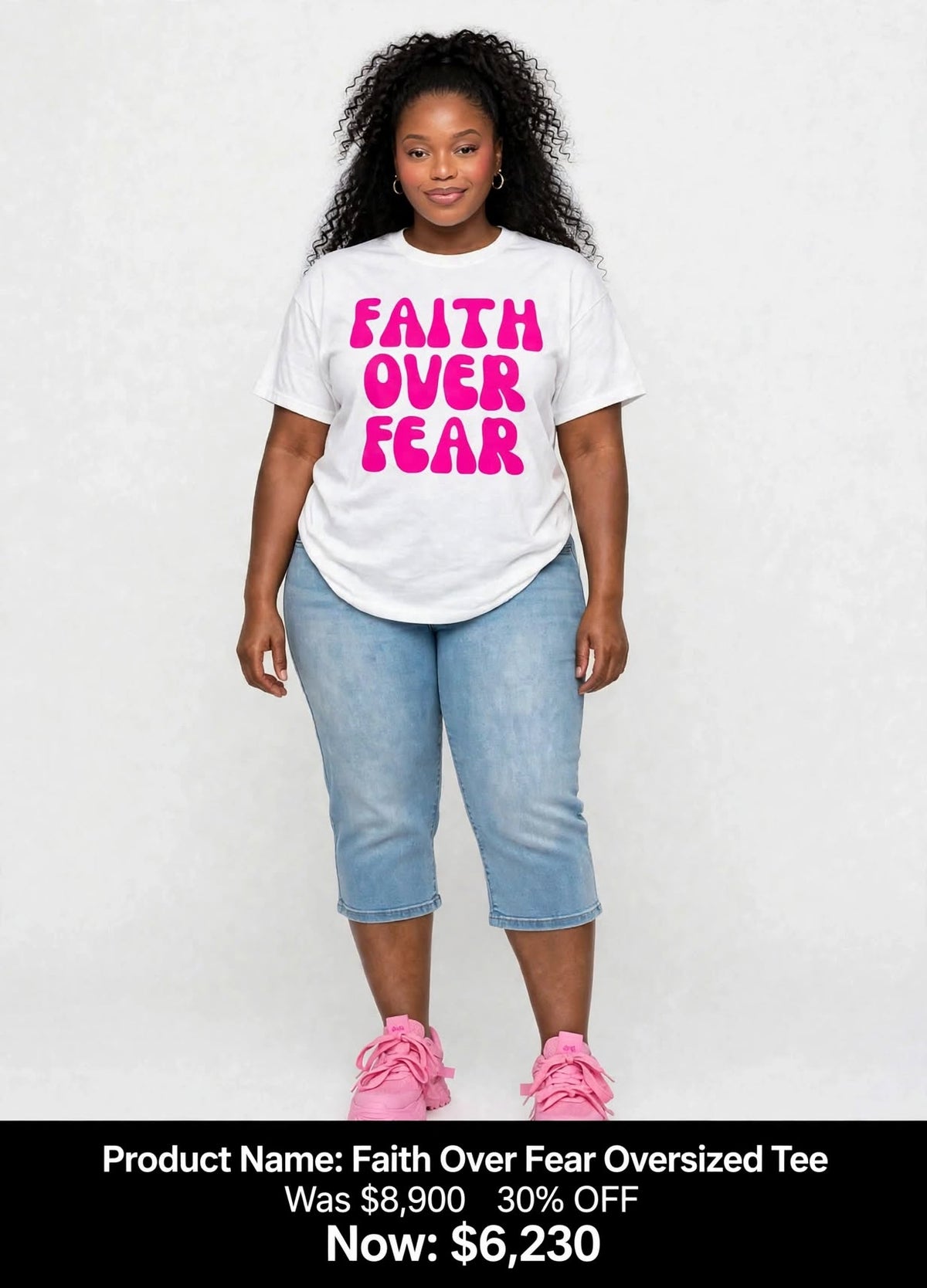 Faith over fear printed tshirts