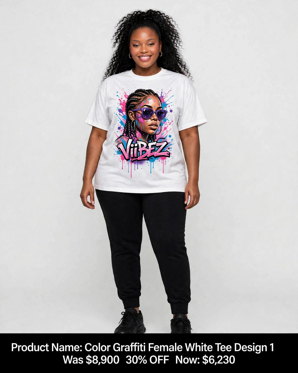Black queens graphic tees