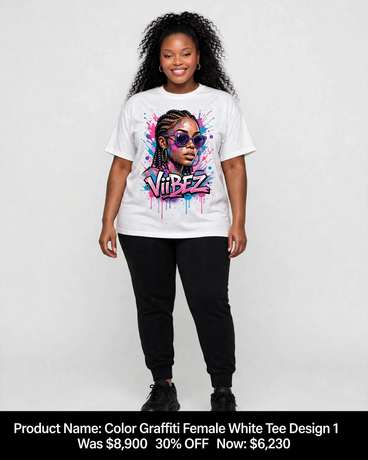 Black queens graphic tees