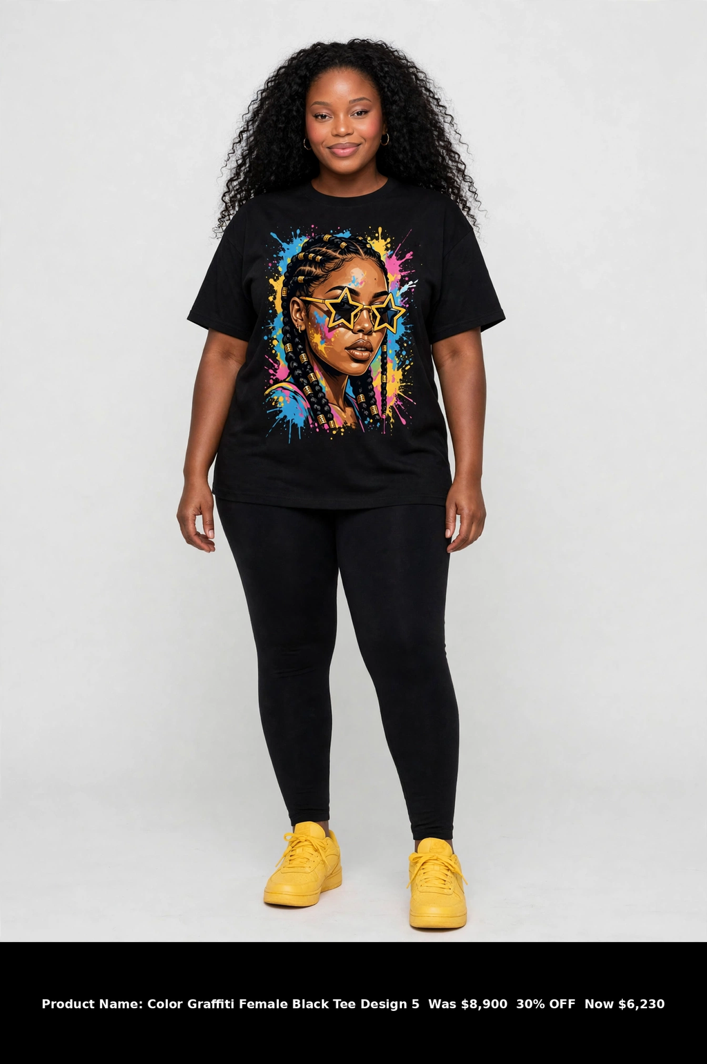 Black queens graphic tees