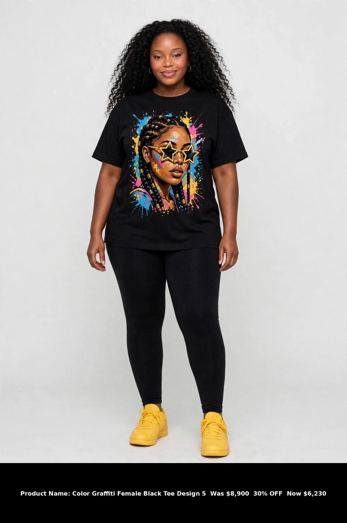 Black queens graphic tees