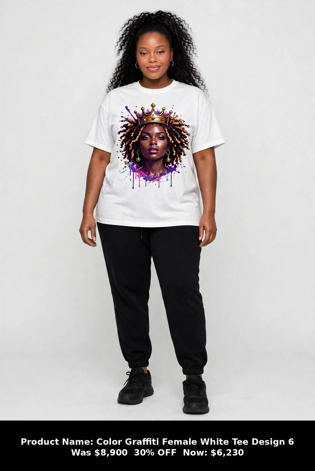 Black queens graphic tees