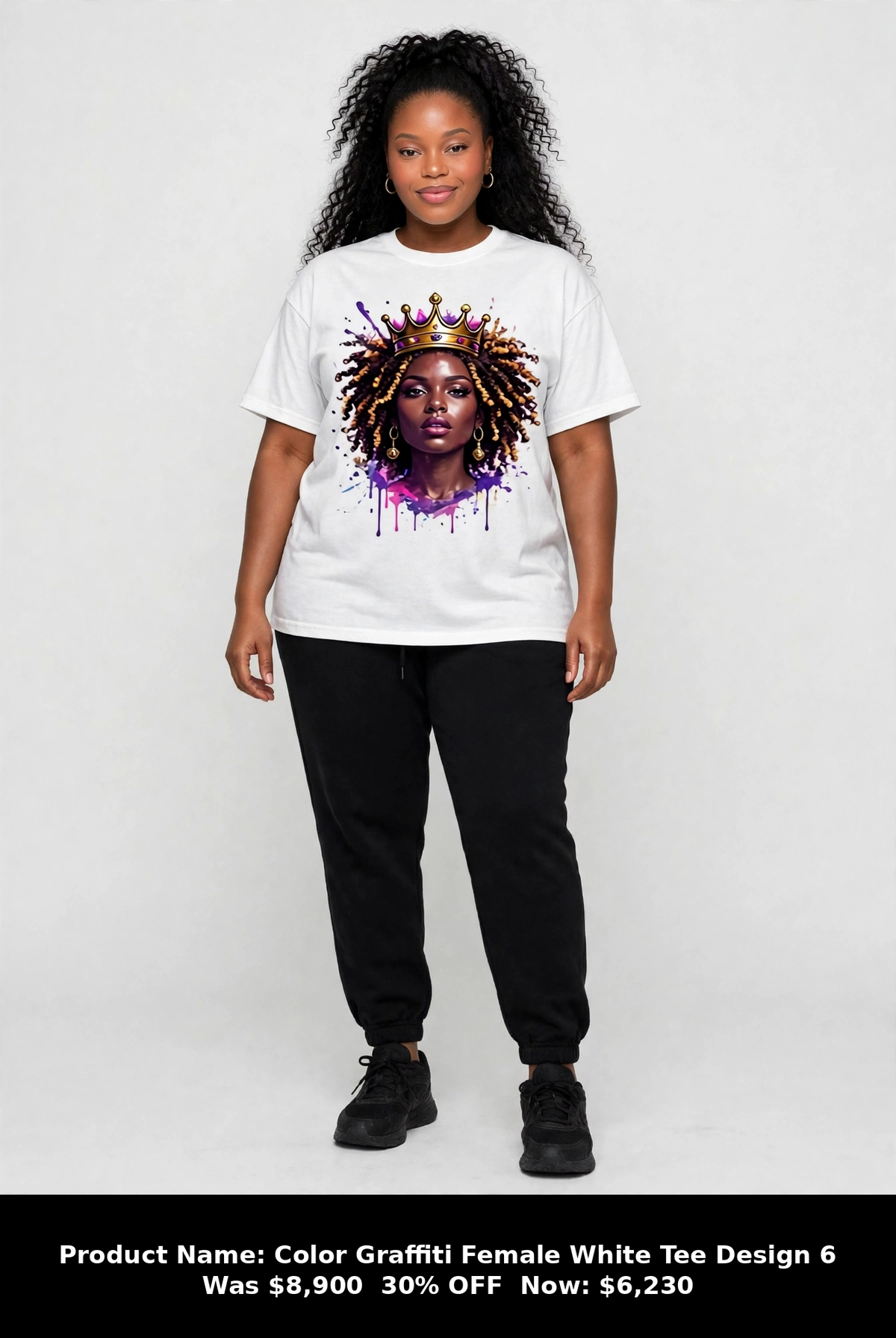 Black queens graphic tees