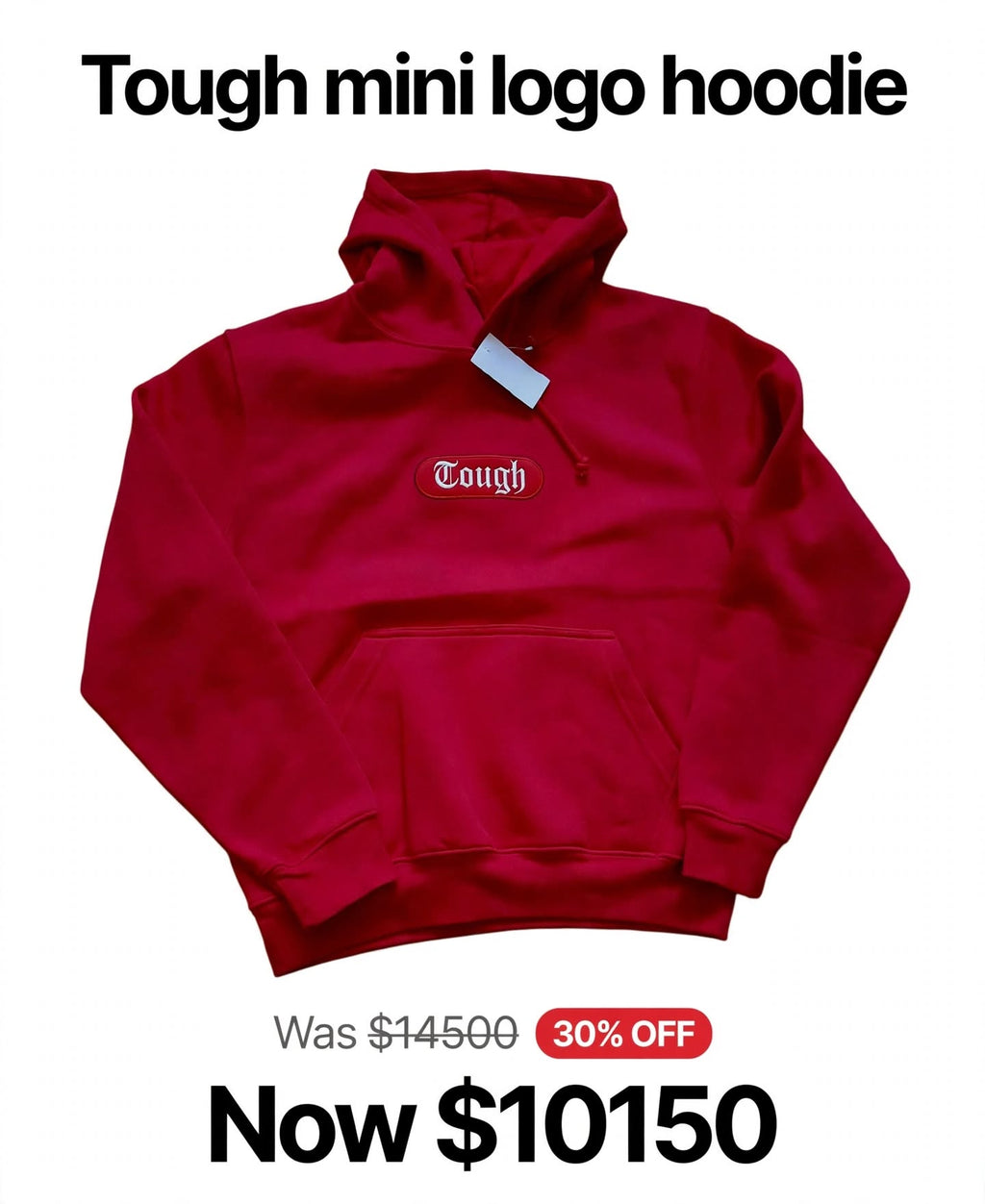 Tough pill word front logo hoodie