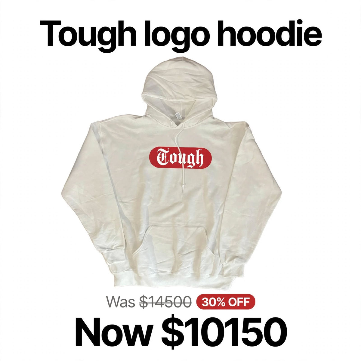 Tough pill word front logo hoodie