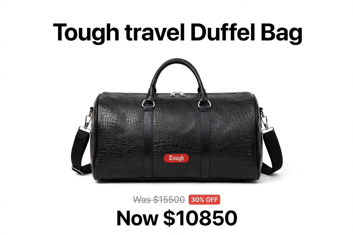 Tough travel duffel bag
